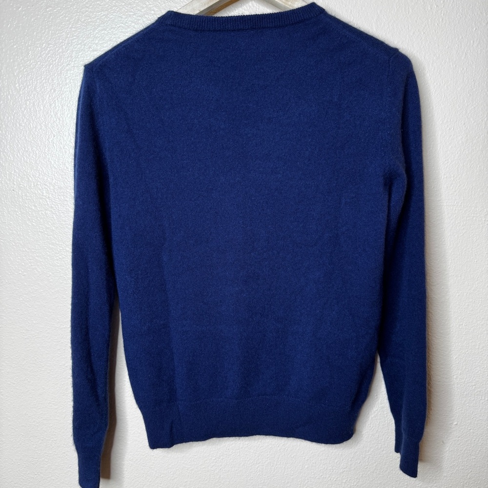 Quince Sweater Women's Medium Navy Crewneck Cashmere Classic Casual - Picture 6 of 6